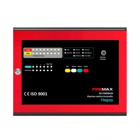 Panel de alarma contra incendios FIREMAX8