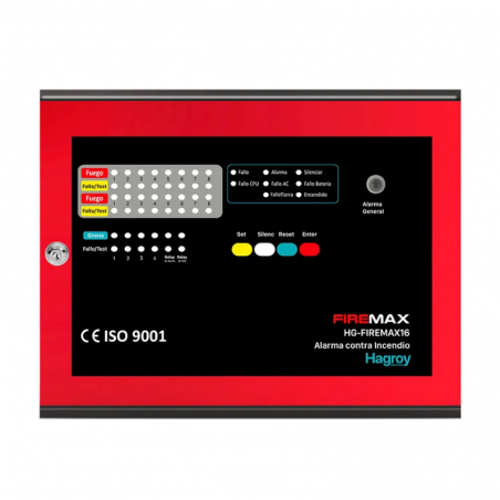 Panel de alarma contra incendios FIREMAX16